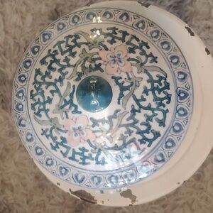 Vintage  Chinese Rose style  Porcelain Lidded Bowl